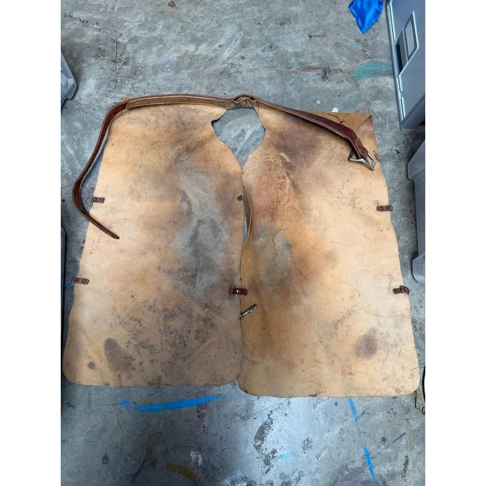 Vintage Leather Farrier Shoeing Chaps Apron